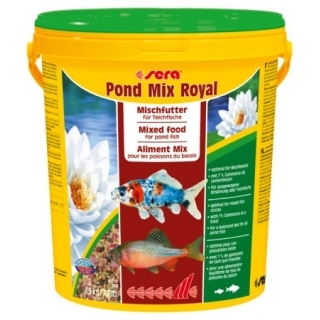 Sera pond mix royal 21 л - смесь кормов для прудовых рыб