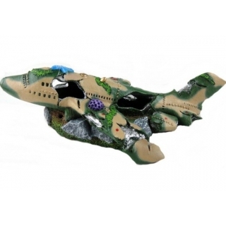 Грот для аквариума Затонувший самолет