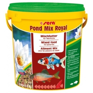 Sera pond mix royal 10 л - смесь кормов для прудовых рыб