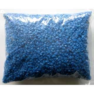 Грунт для аквариума цветной "синий" 3-5 мм, 1 кг.