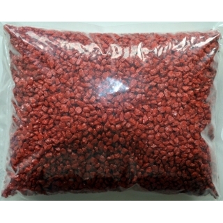 Грунт для аквариума цветной "красный" 3-5 мм, 1 кг.