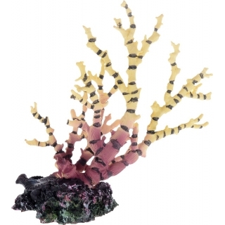 Пластиковый коралл белый с чёрным 17x7.5x17.5 см