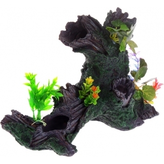 Коряга с растением Barbus Decor 038 Коряга с растением Barbus Decor 038