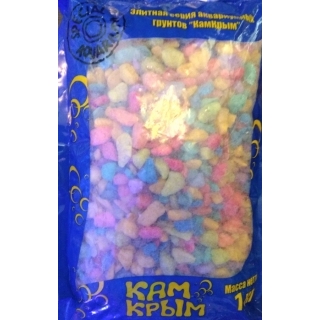 Грунт для аквариума цветной 5-10 мм, 1 кг.