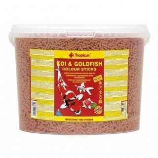 Tropical Koi & Goldfish Colour Sticks 11 литров - корм для прудовых рыб 
