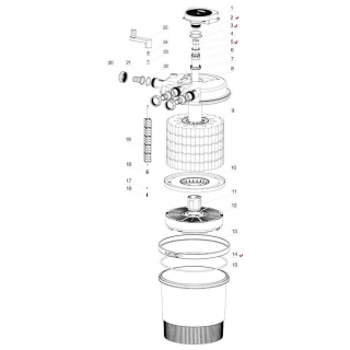 Комплект запасных резинок-прокладок для фильтра CPF-500/2500/5000/10000/15000
