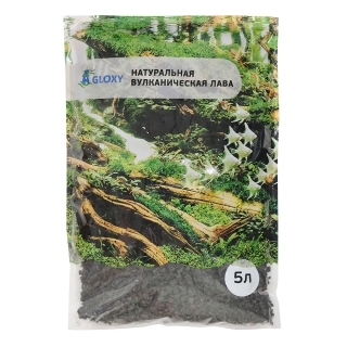 Лава GLOXY черная 5-9 мм, 5 литров