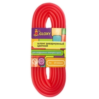 Шланг воздушный GLOXY красный , 4/6 мм, 4 метра